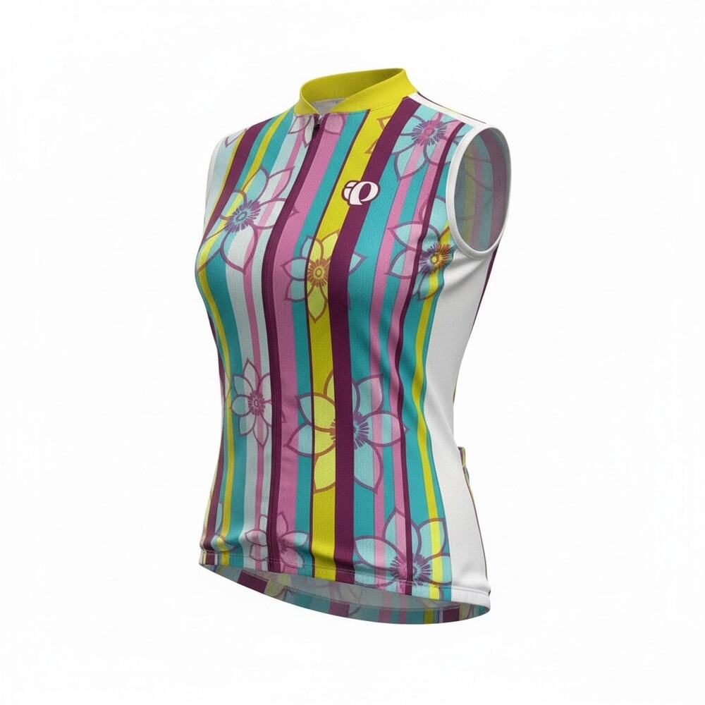 Pearl Izumi NWT Multicolor Cycling Jersey Sleeveless Zip Bike Fitness SummerMED